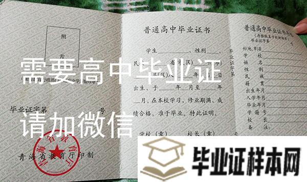西宁市湟中县高中毕业证样本图片