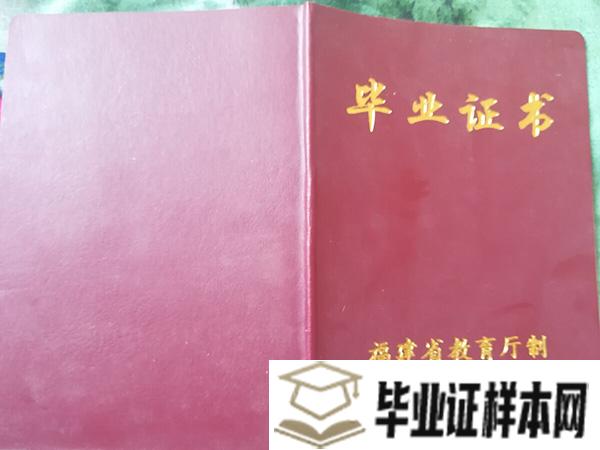 2004年福建省高中毕业证外皮