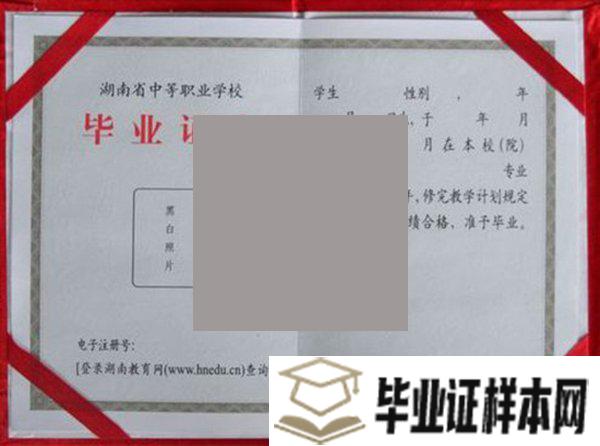 长沙市英蓝中等职业学校2013年毕业证