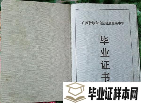 广西宾阳县高级中学毕业证样本