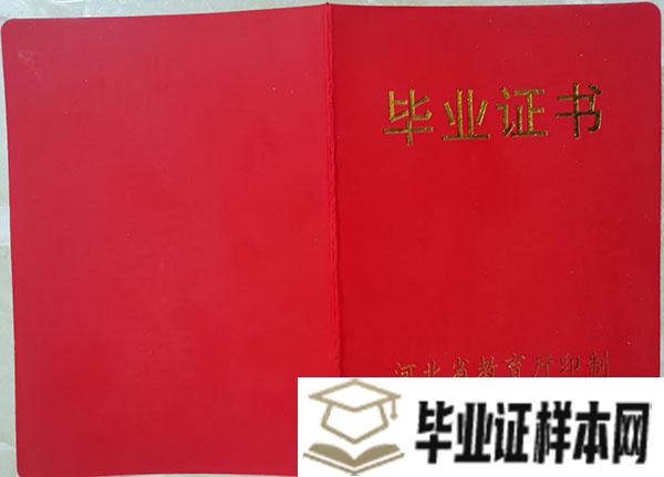河北省1996年高中毕业证样本
