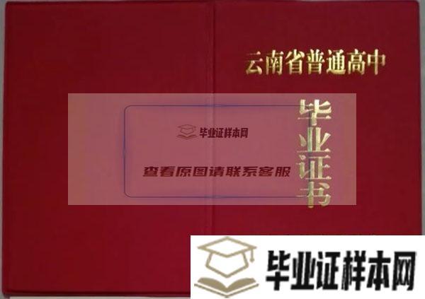 1994年云南省高中毕业证封面