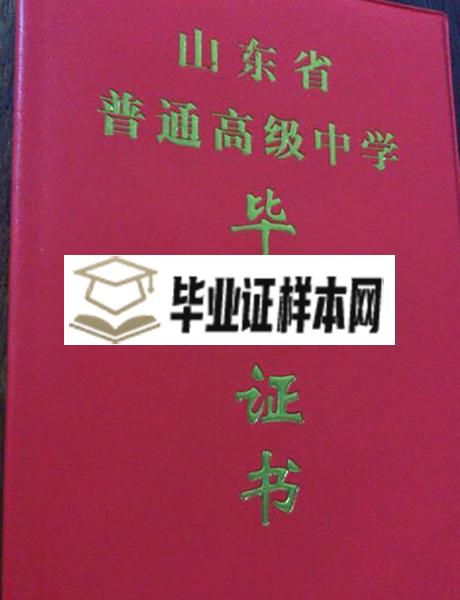 山东省2006年高中毕业 证封面