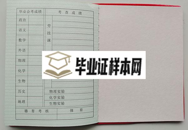 广东省2000年高中毕业证会考成绩单