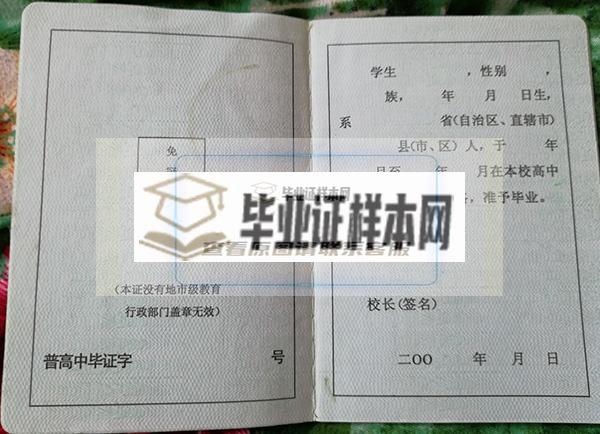 宾阳县开智中学高中毕业证样本_图片插图2