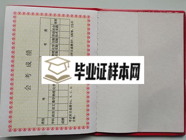 1995年西安市45中学高中毕业证成绩单