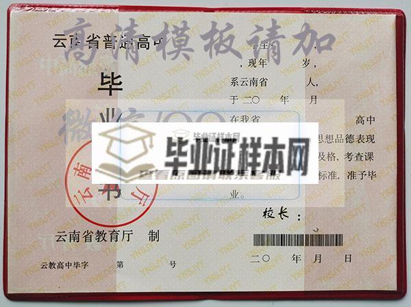06年云南省高中毕业证图片