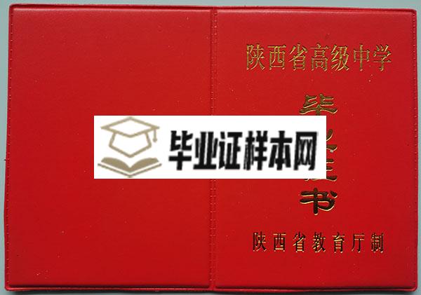 1995年西安市45中学高中毕业证封皮