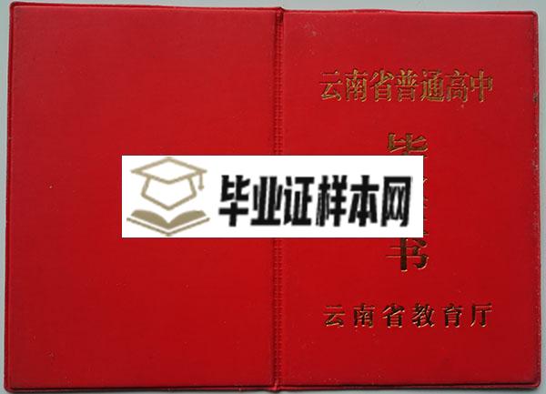 云南省1994年高中毕业证封面