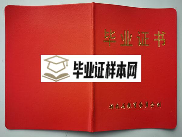 湘潭县第六中学2000毕业证外壳