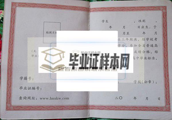 岳阳市第三中学毕业证内页