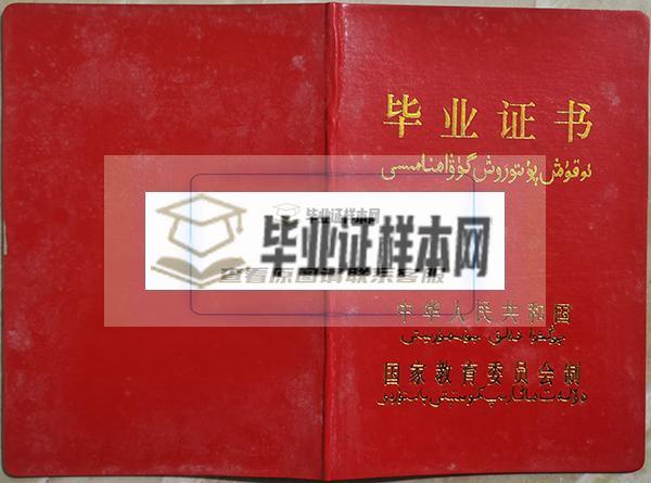 新疆成人高等教育毕业证封面