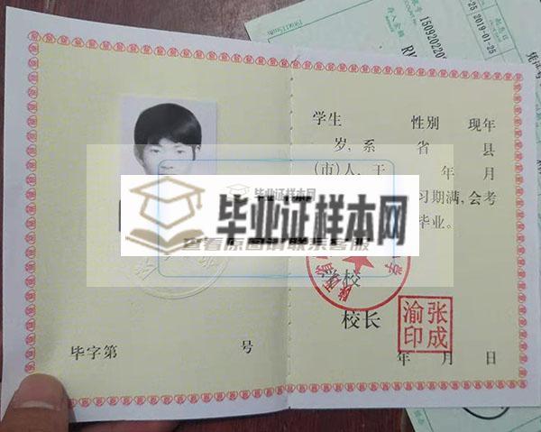 陕西省洛南县高中毕业证