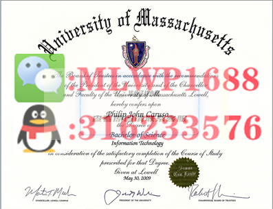 美国马萨诸塞州大学毕业证书模板
