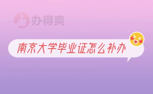 南京大学毕业证怎么补