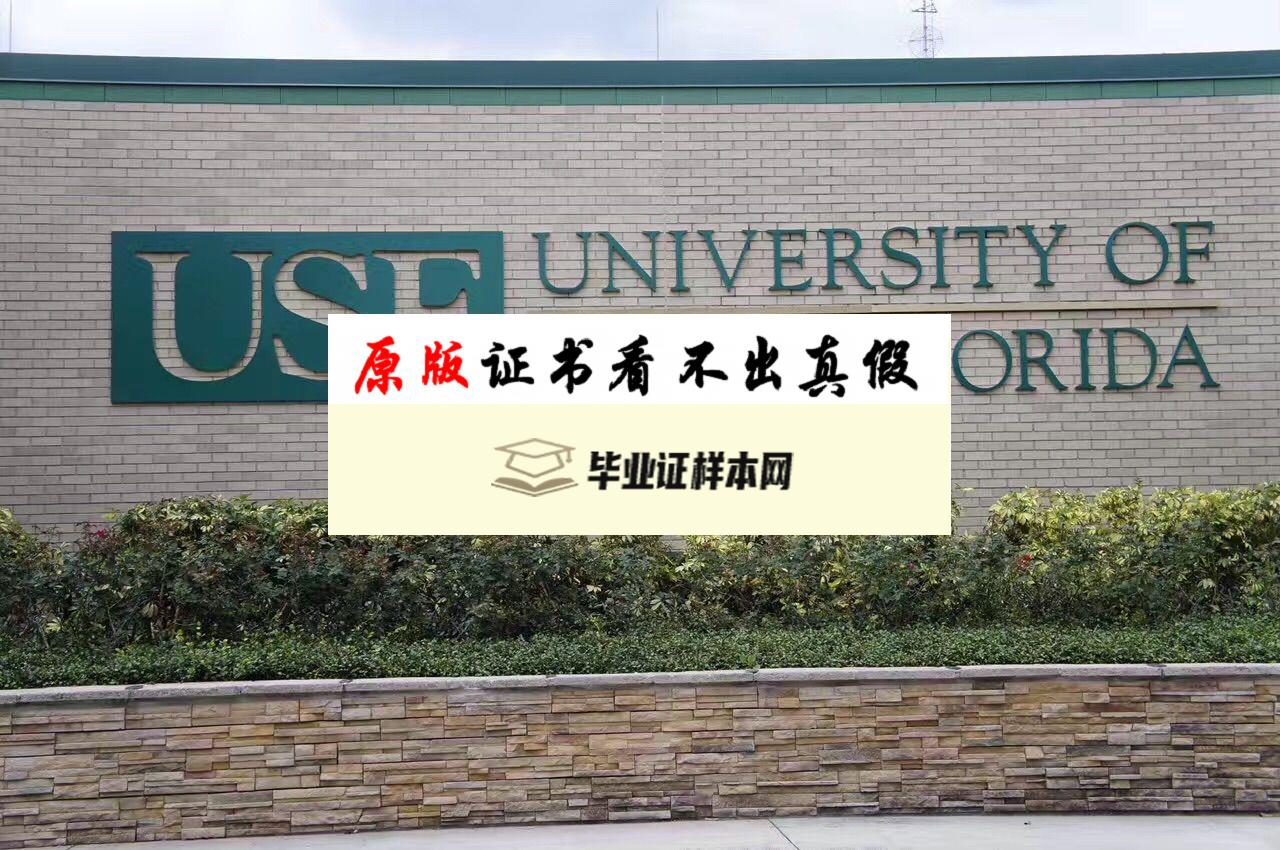 美国南佛罗里达大学毕业证书样本