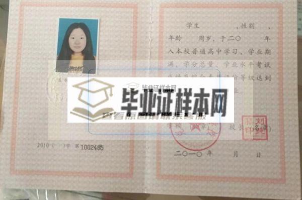 齐齐哈尔市省农业机械厂子弟中学高中毕业证书