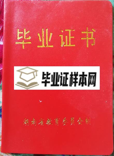 2000年汝城县普通高中毕业证外壳