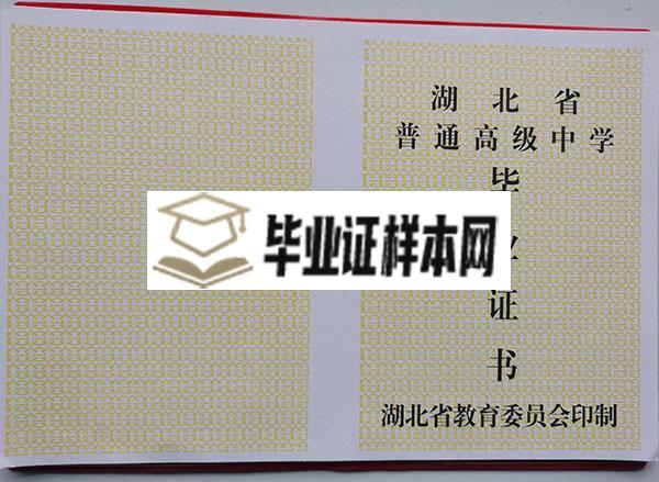 湖北省96年高中毕业证