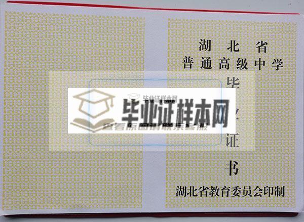湖北省96年高中毕业证