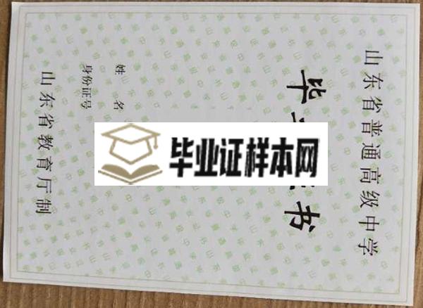 山东省2004高中毕业证样本