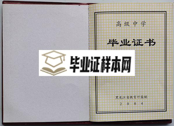 1995年大庆市高中毕业证样本