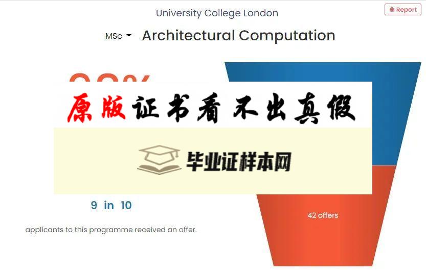 ​英国伦敦大学学院毕业证书模板