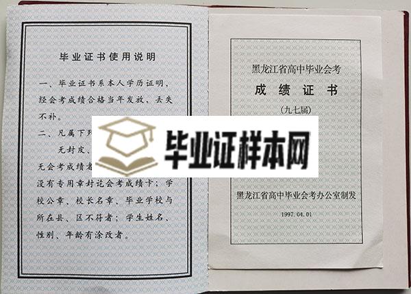 呼市第一中学1994年高中毕业证成绩单