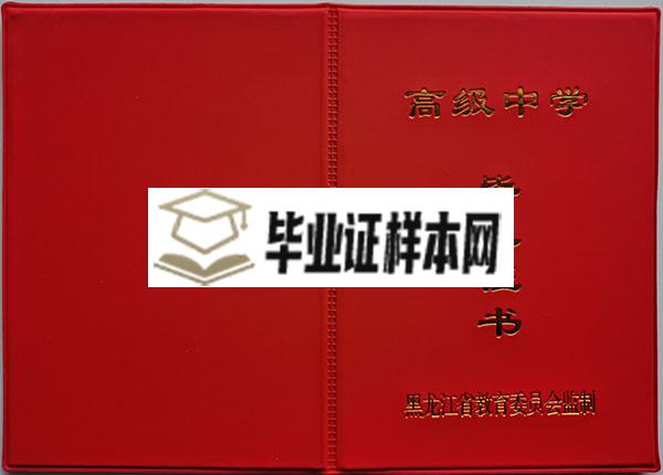 牡丹江94年高中毕业证封面