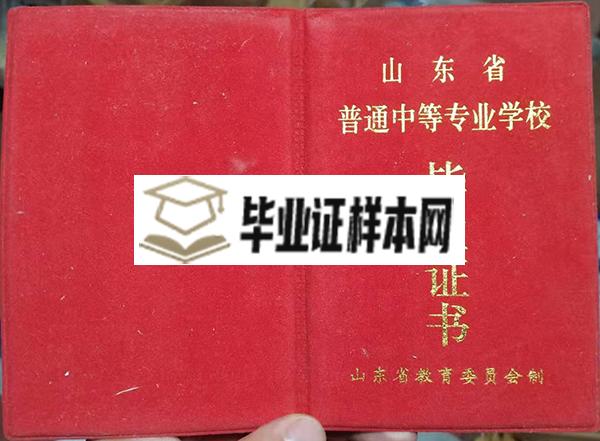 山东省2004年中专毕业证封皮