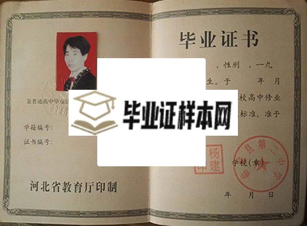 2000年张家口市第六中学毕业证