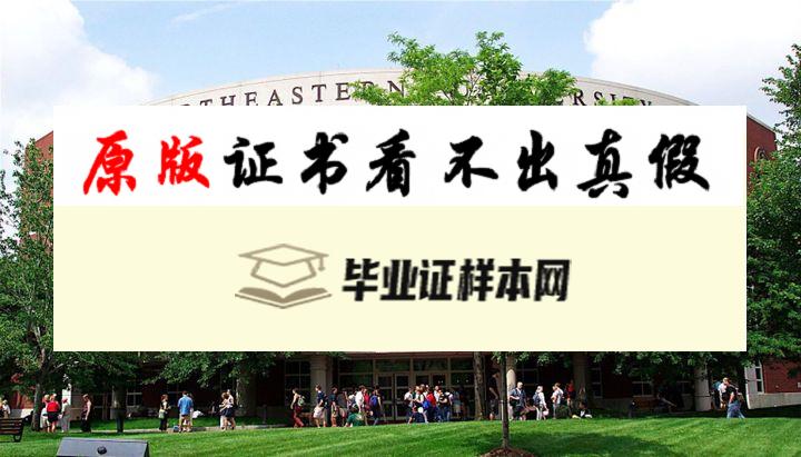 美国东北大学毕业证书模板