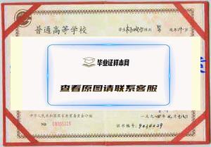 郑州大学94年本科毕业证样本