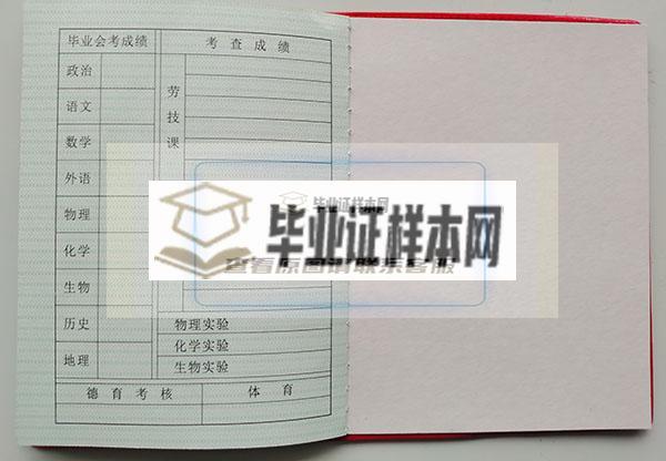 2006年广州市68中学高中毕业证成绩单
