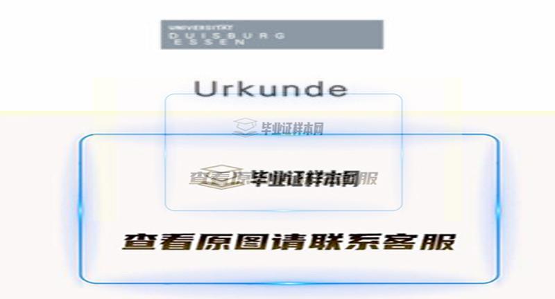 德國杜伊斯堡大學Uni DuE畢業證樣本