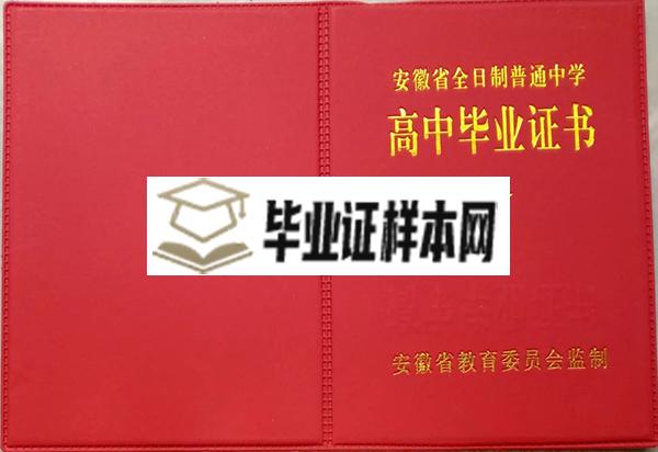 99年安徽省高中毕业证外皮