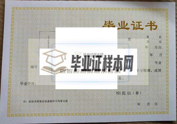 南京市第九中学毕业证样本