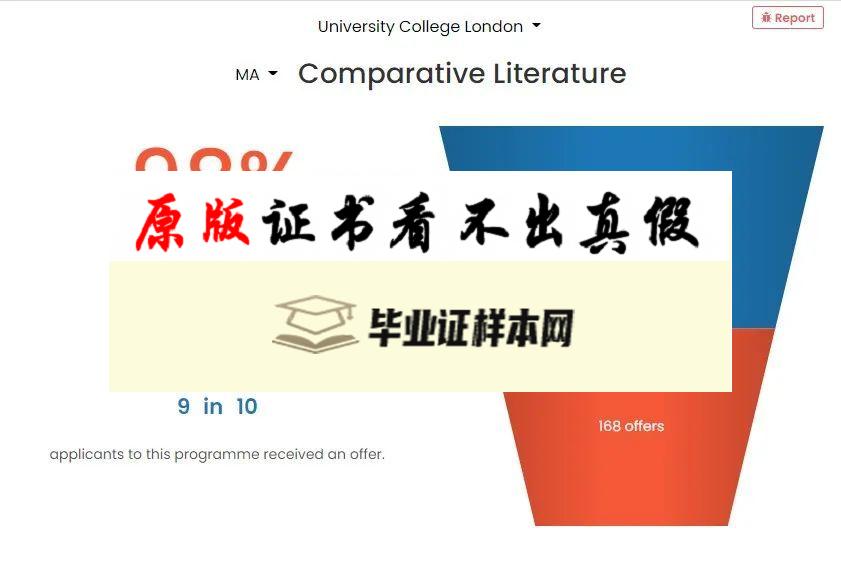 ​英国伦敦大学学院毕业证书模板