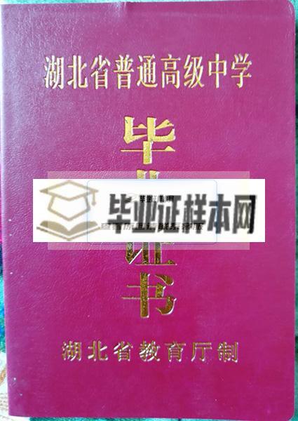 湖北省高中畢業證外殼