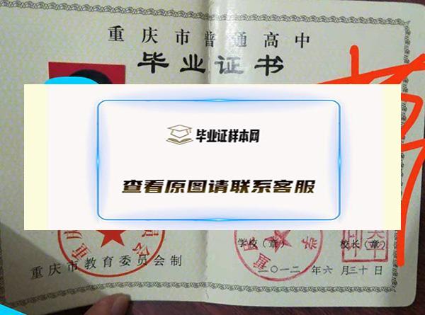 重庆市2001年高中毕业证