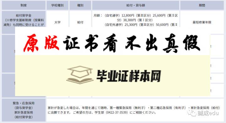 日本成蹊大学毕业证书模板