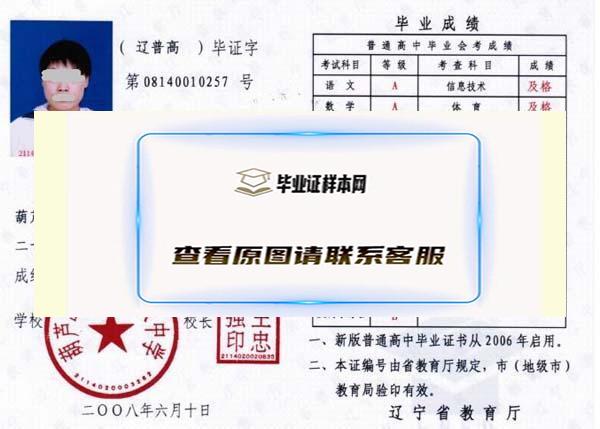 锦州中学毕业证