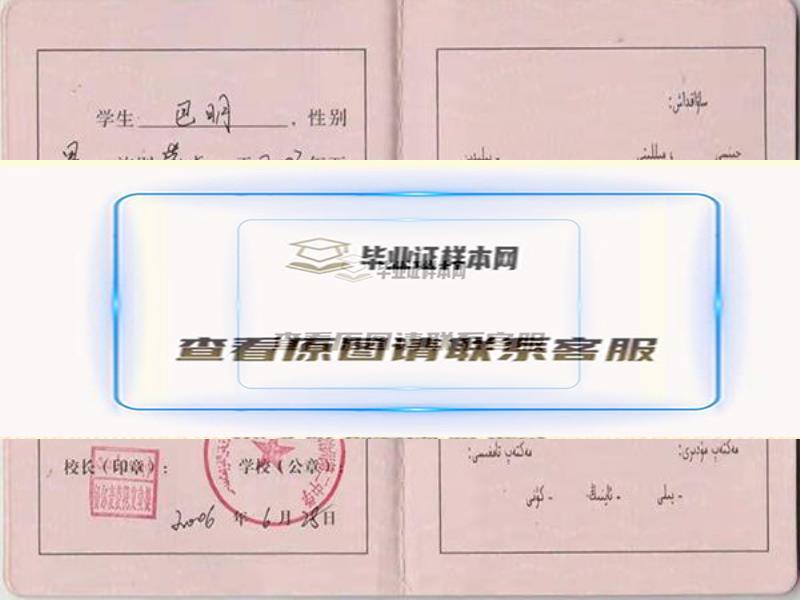 新疆2000年高中毕业证内页（2）