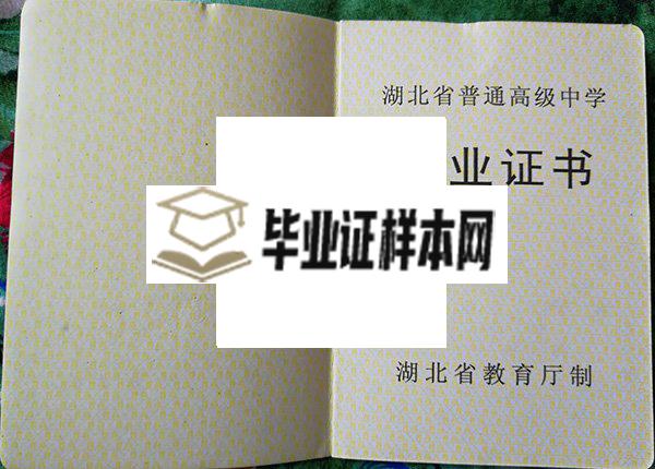 孝感市第一高级中学2000年毕业证