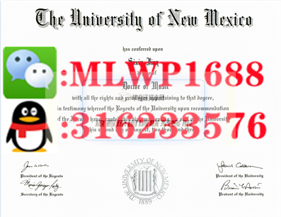 美国新墨西哥大学毕业证书样本