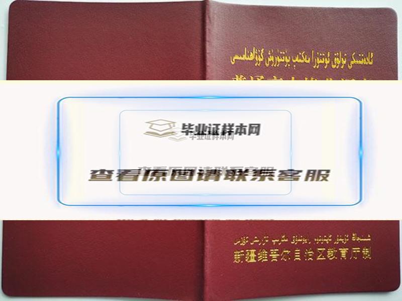 新疆2000年高中毕业证封皮
