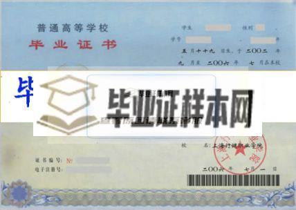 上海行健职业学院毕业证样本