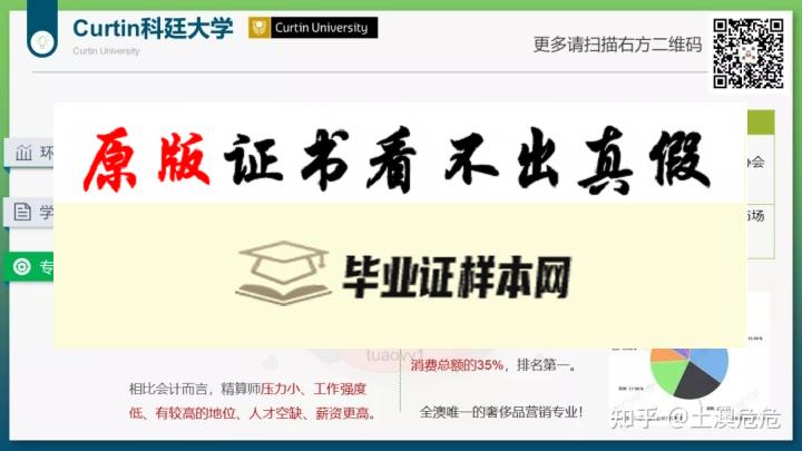 澳大利亚科廷大学毕业证书样本  Curtin University