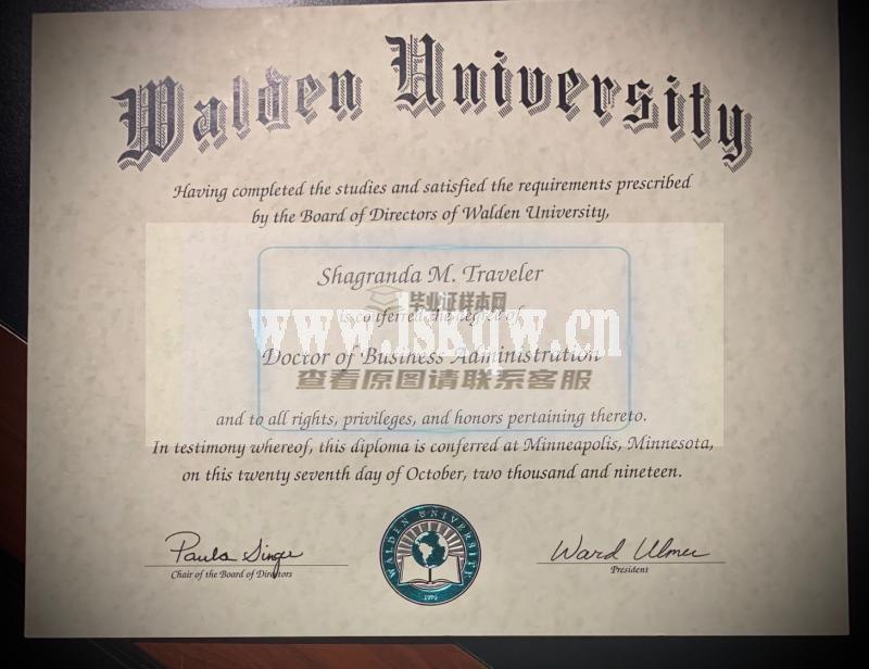 美国瓦尔登大学毕业证样本
