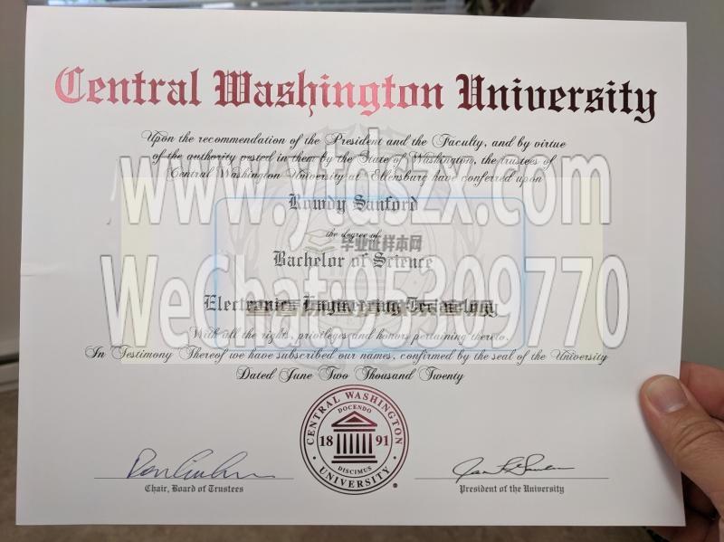 美国中央华盛顿大学毕业证样本(图文)插图